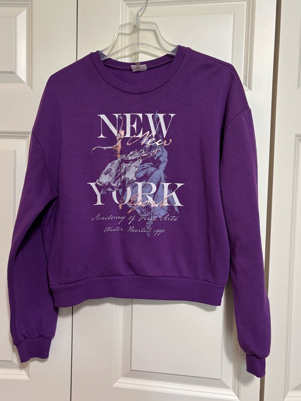 Self Esteem Purple "New York" ballet Graphic Sweatshirt